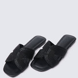 Mocca Comfy Sandals In BlackShoes - myballerine