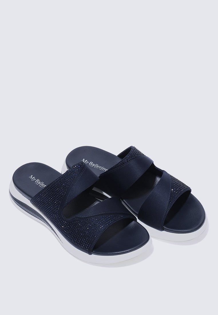 My Soft Steps Comfy Sandals In NavyShoes - myballerine