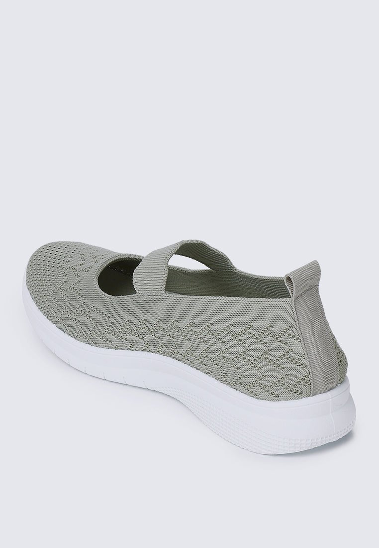 My Steps Comfy Sneakers In Sage GreenShoes - myballerine