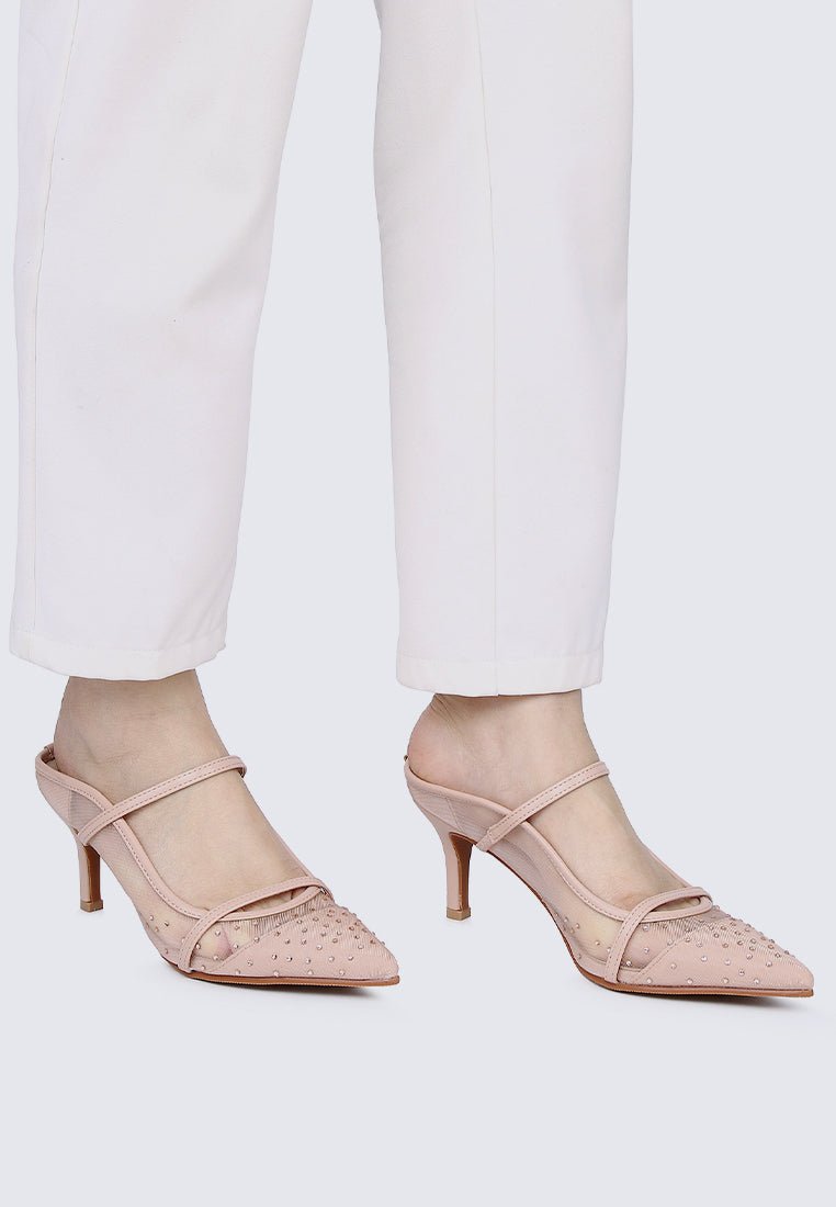 Natasha Comfy Heels In NudeShoes - myballerine