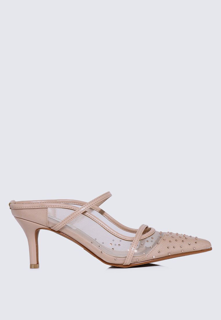 Natasha Comfy Heels In NudeShoes - myballerine