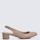 Palmer Comfy Heels In Taupe - myballerine