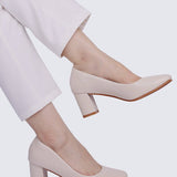 Pauline Comfy Heels In Beige - myballerine