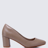 Pauline Comfy Heels In Taupe - myballerine
