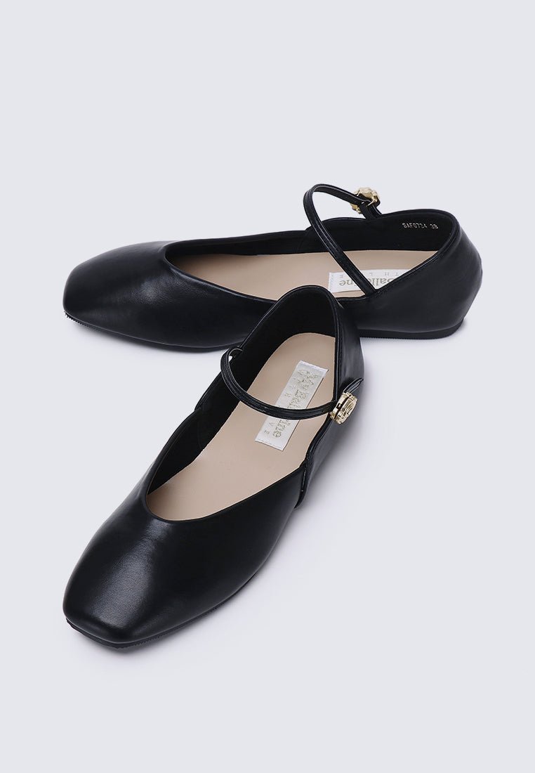 Pétale de rose Comfy Ballerina In BlackShoes - myballerine