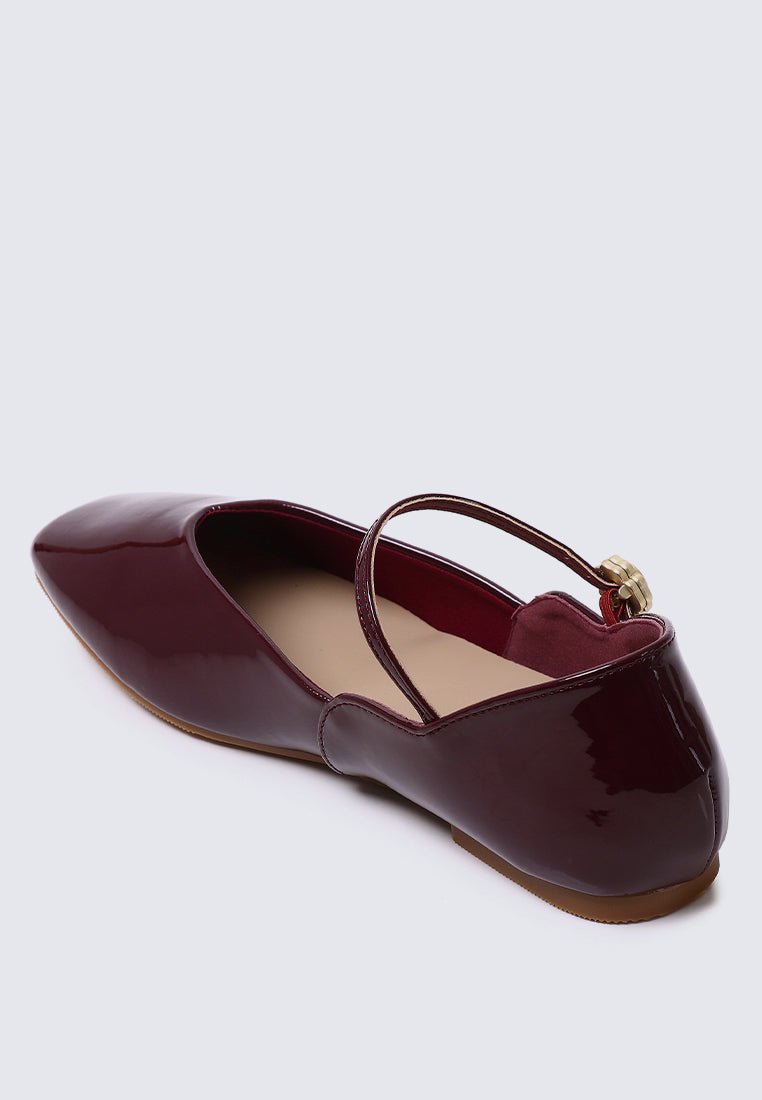 Pétale De Rose Comfy Ballerina In MaroonShoes - myballerine