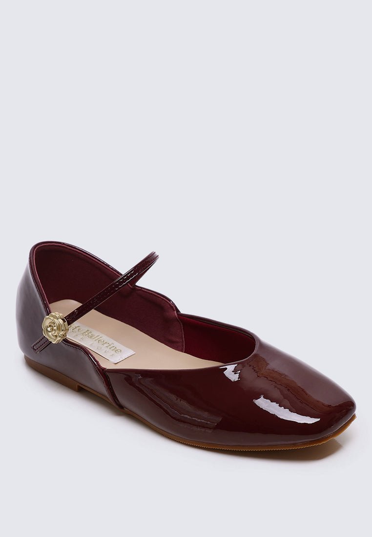 Pétale De Rose Comfy Ballerina In MaroonShoes - myballerine