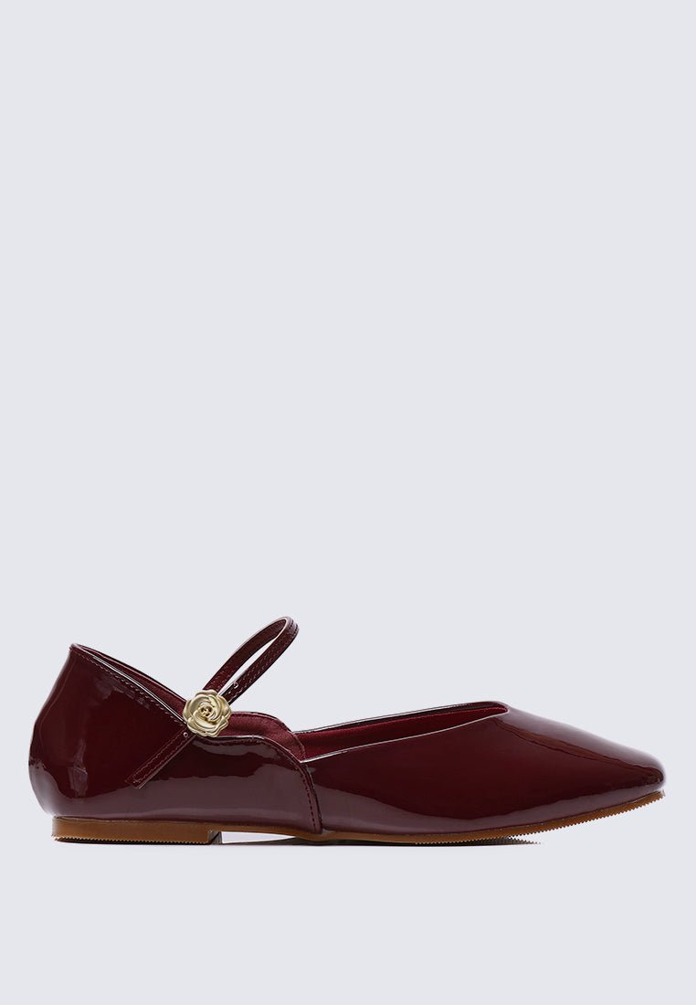 Pétale De Rose Comfy Ballerina In MaroonShoes - myballerine
