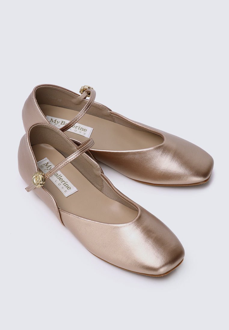 P??tale De Rose Comfy Ballerina In Rose GoldShoes - myballerine