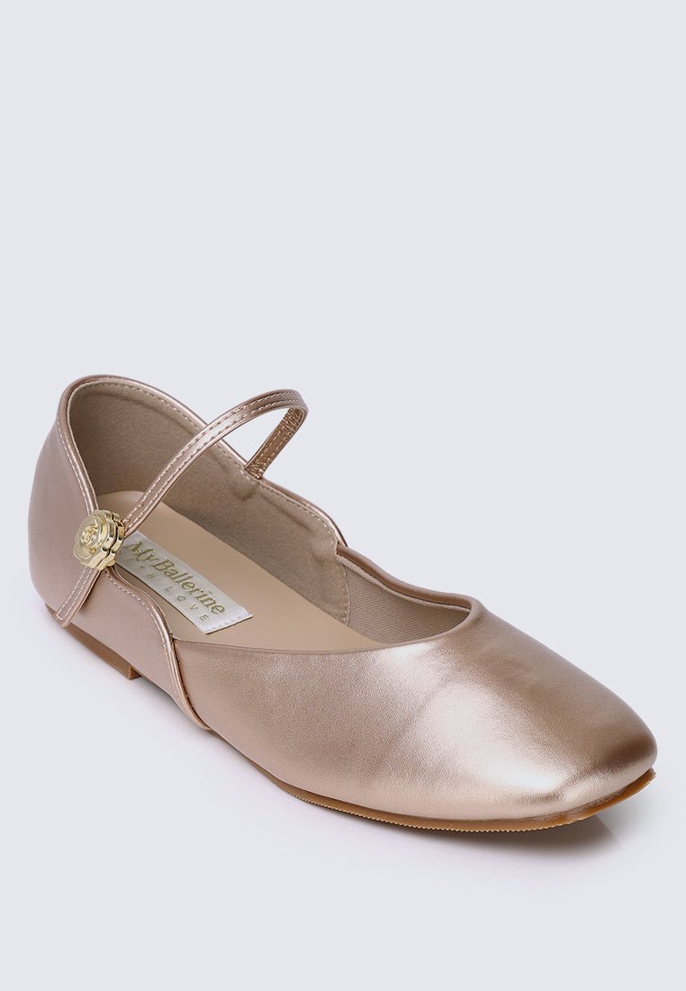 P??tale De Rose Comfy Ballerina In Rose GoldShoes - myballerine