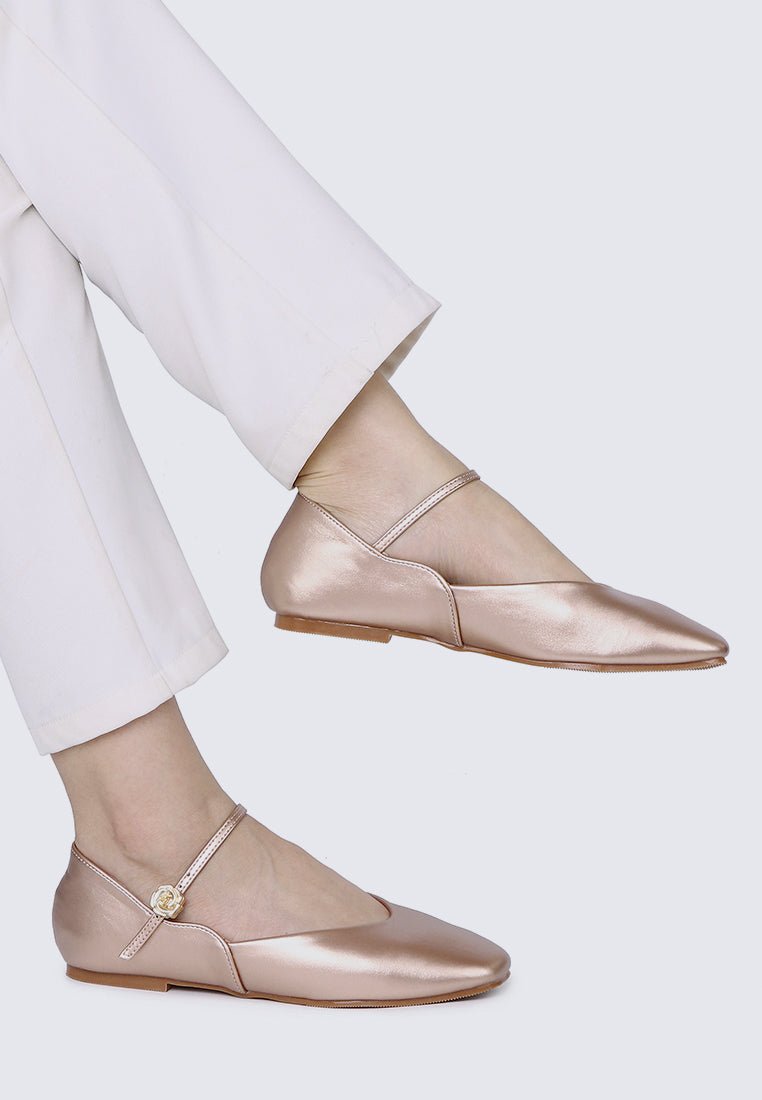 P??tale De Rose Comfy Ballerina In Rose GoldShoes - myballerine