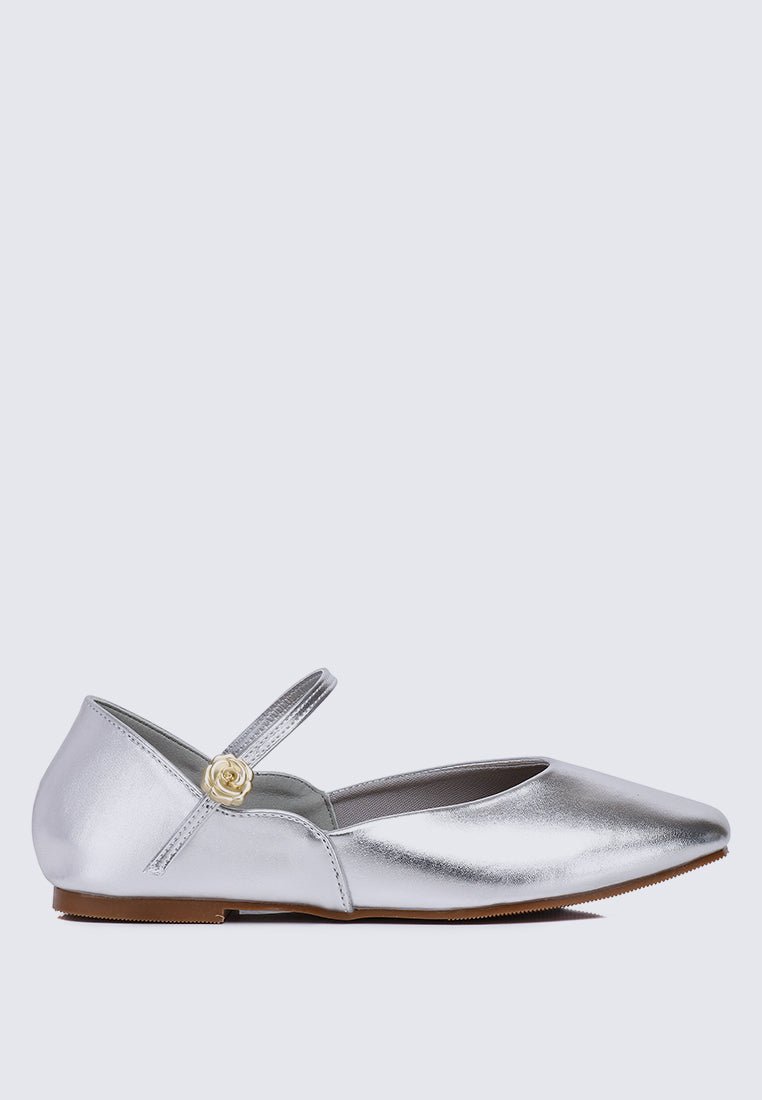 Pétale De Rose Comfy Ballerina In SilverShoes - myballerine