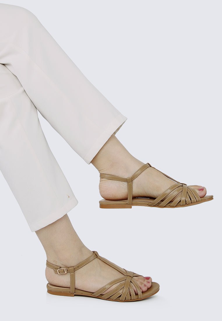 Rebecca Comfy Sandals In TaupeShoes - myballerine