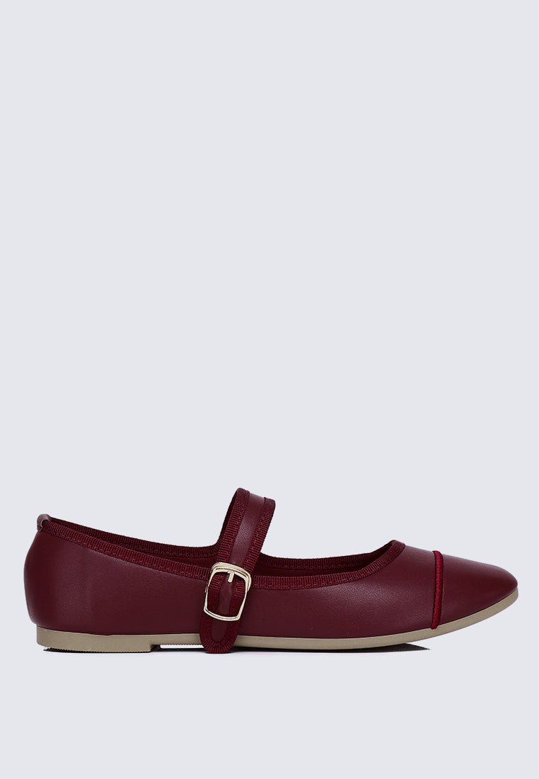 Roan Comfy Ballerina In MaroonShoes - myballerine