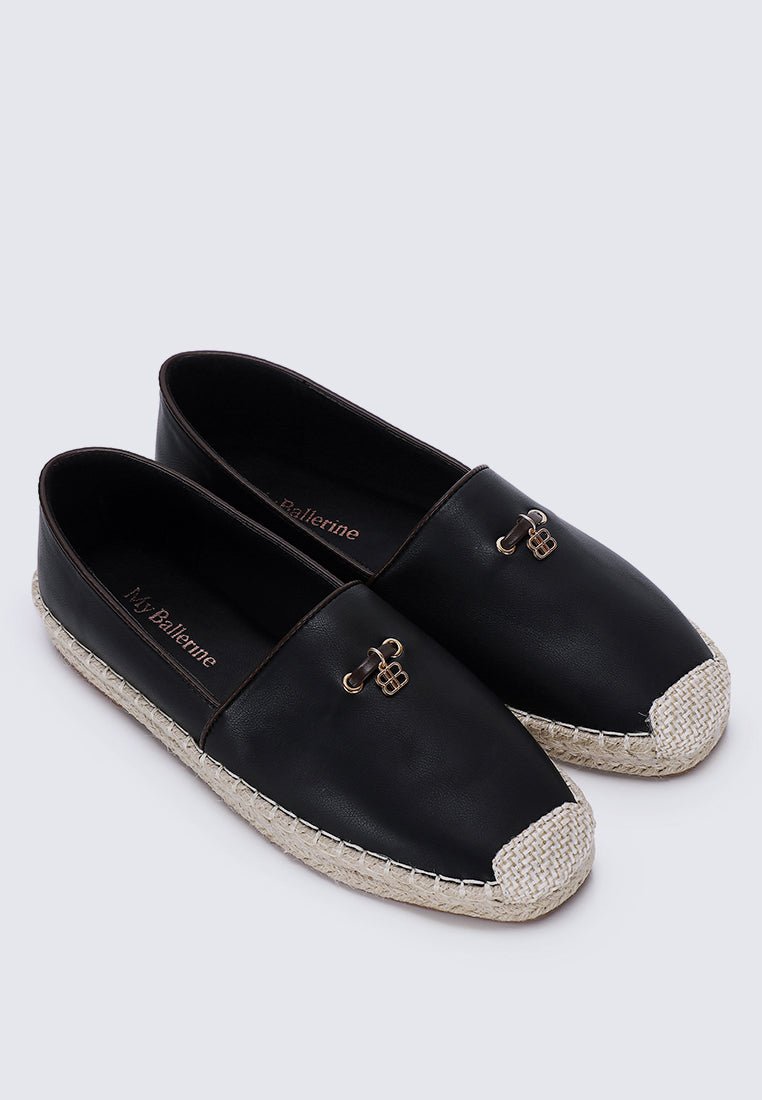 Roberta Comfy Espadrilles In BlackShoes - myballerine