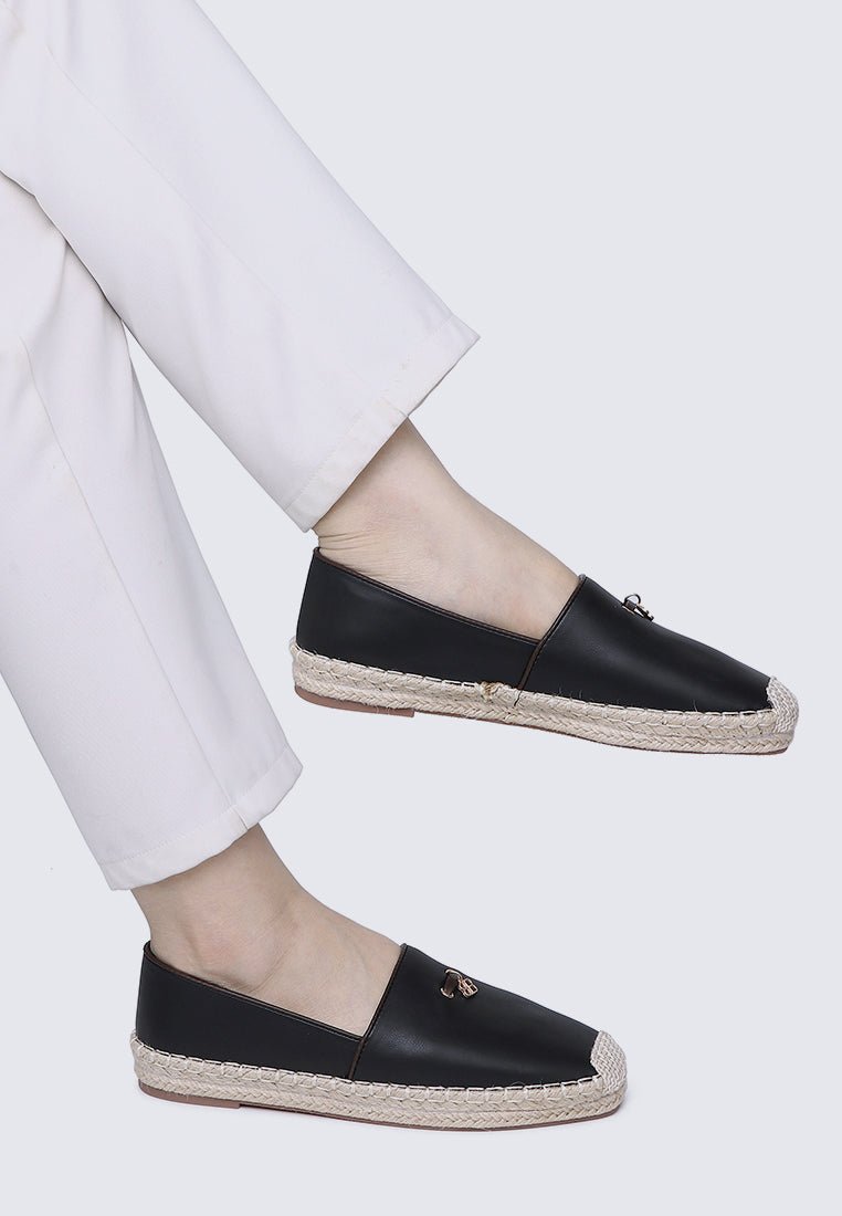Roberta Comfy Espadrilles In BlackShoes - myballerine