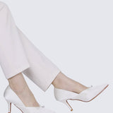 Rosaline Comfy Pumps In Off White - myballerine