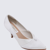 Rosaline Comfy Pumps In Off White - myballerine