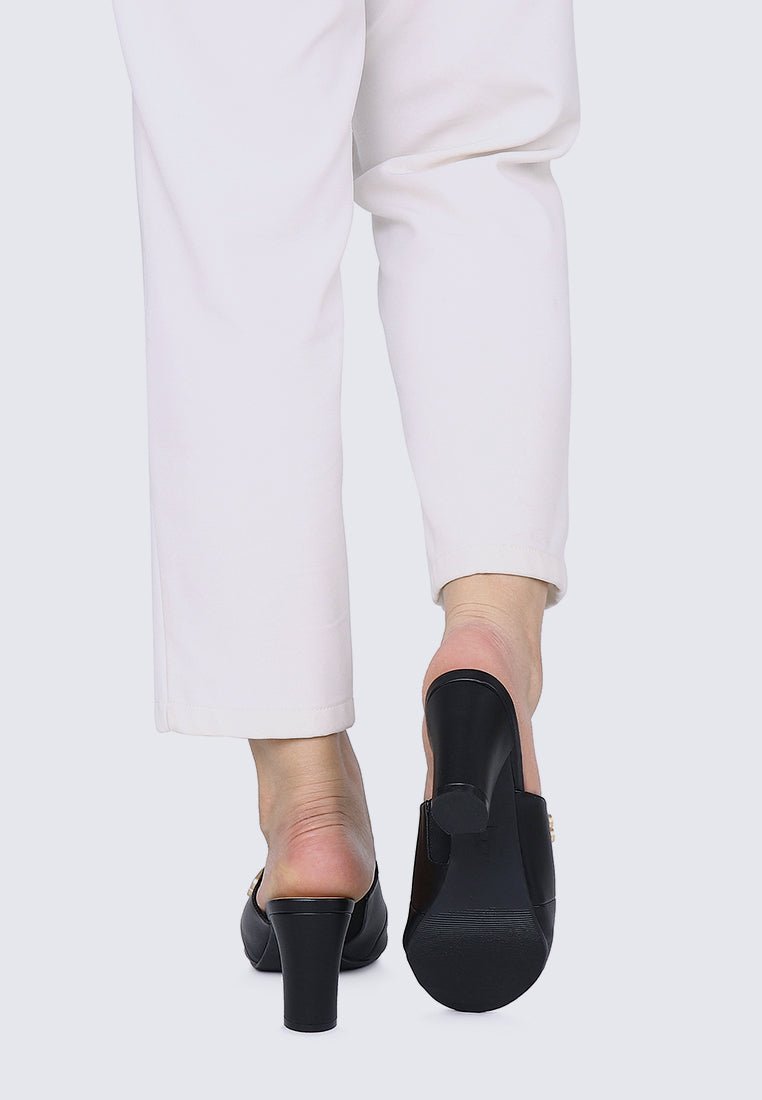 Sara Comfy Heels In BlackShoes - myballerine