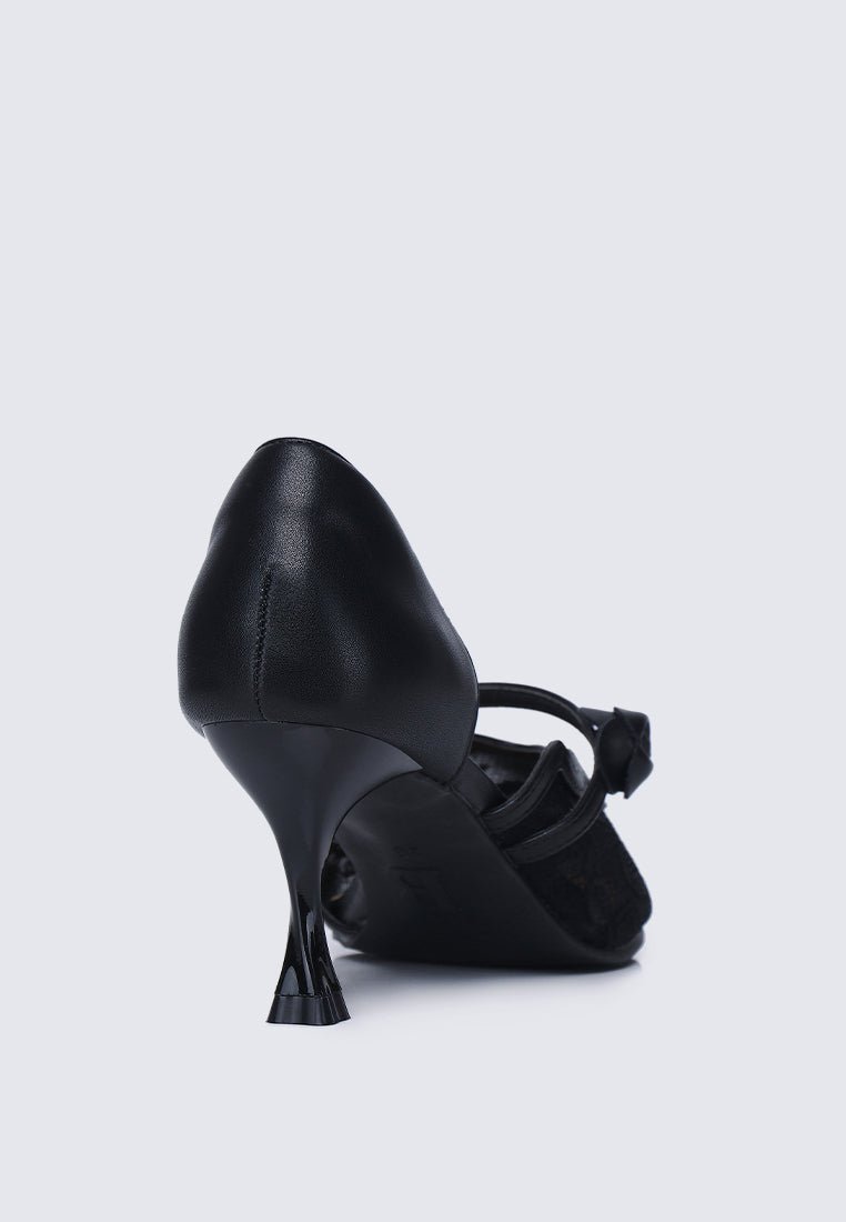 Timeless Blossoms Comfy Pumps In BlackShoes - myballerine