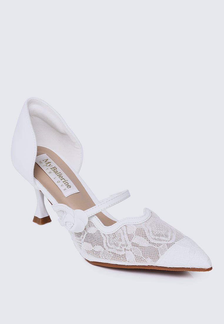 Timeless Blossoms Comfy Pumps In IvoryShoes - myballerine