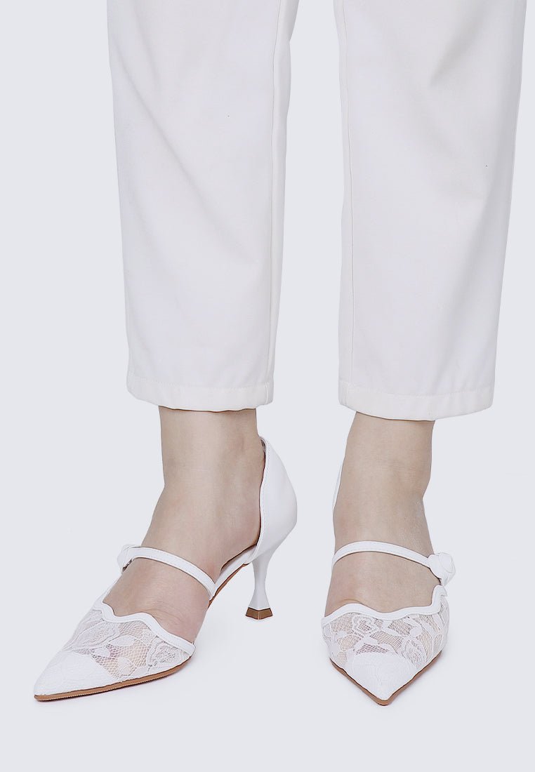 Timeless Blossoms Comfy Pumps In IvoryShoes - myballerine