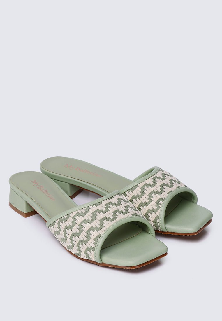 Vee Comfy Sandals In Sage GreenShoes - myballerine
