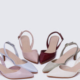 Vicky Comfy Heels In BurgundyShoes - myballerine