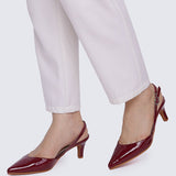 Vicky Comfy Heels In BurgundyShoes - myballerine
