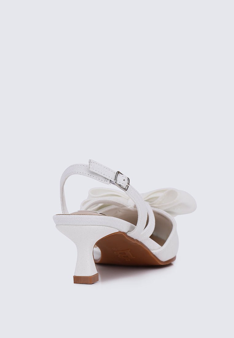 Viola Comfy Heels In IvoryShoes - myballerine