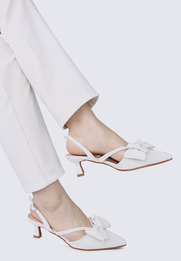 Viola Comfy Heels In IvoryShoes - myballerine