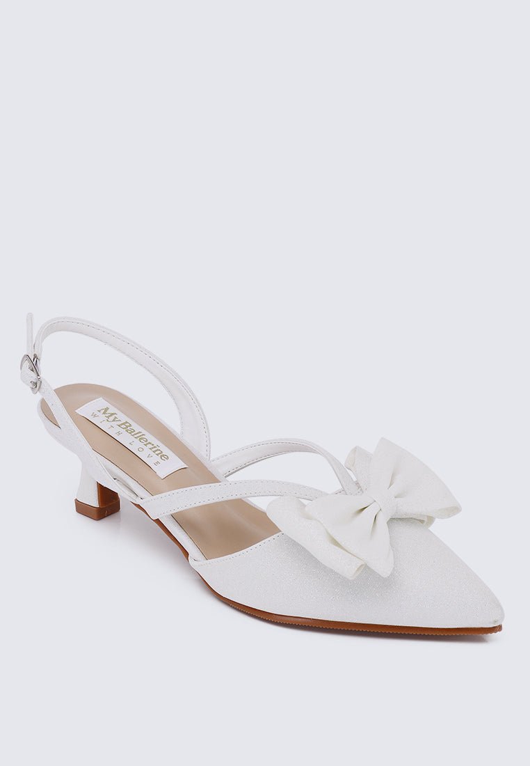 Viola Comfy Heels In IvoryShoes - myballerine