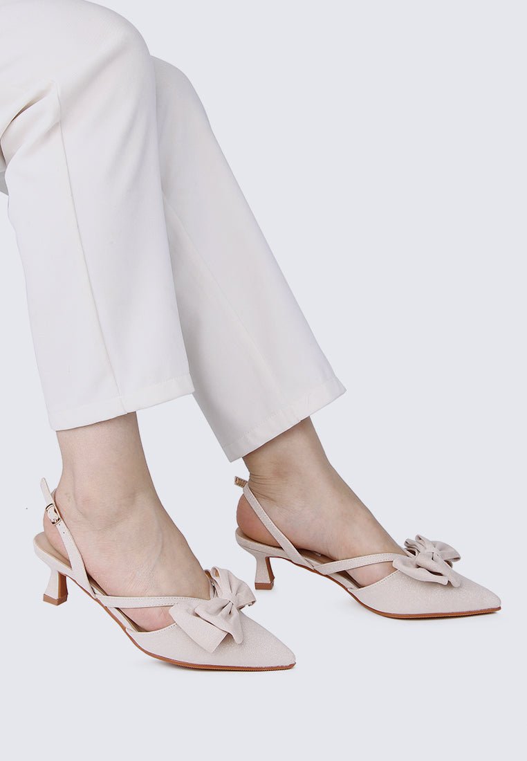 Viola Comfy Heels In NudeShoes - myballerine