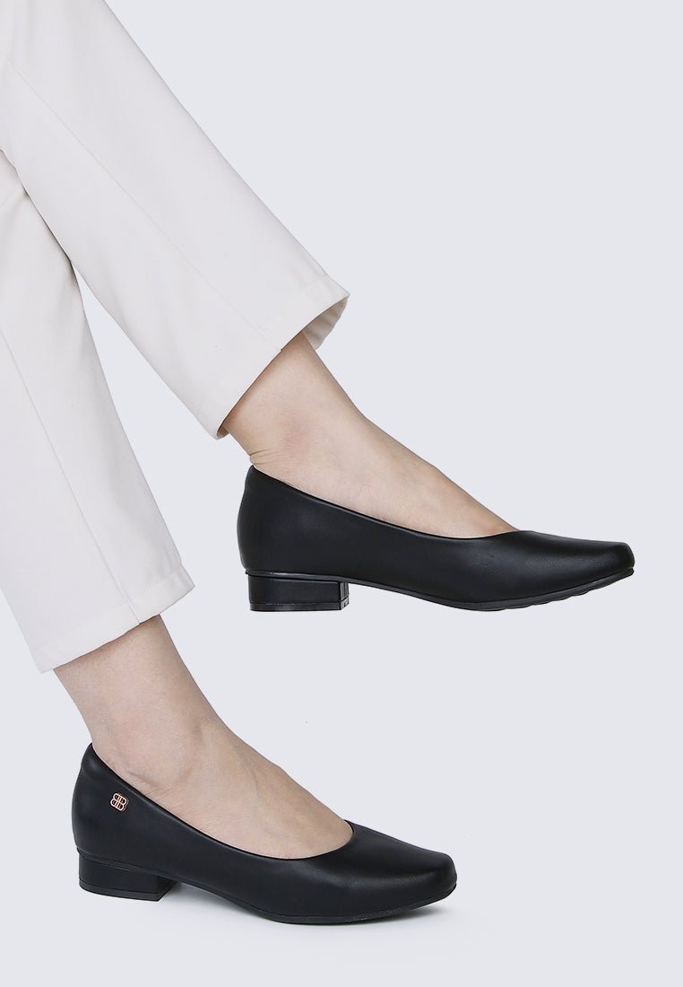 Vyan Comfy Pumps In BlackShoes - myballerine