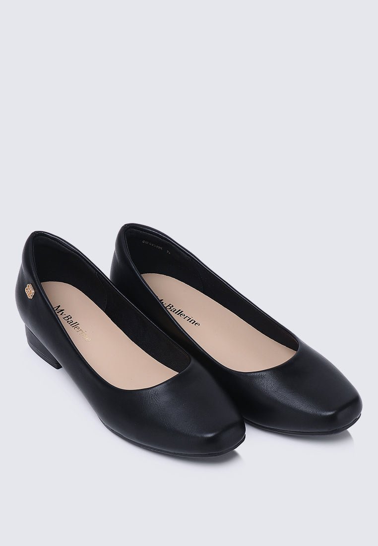 Vyan Comfy Pumps In BlackShoes - myballerine