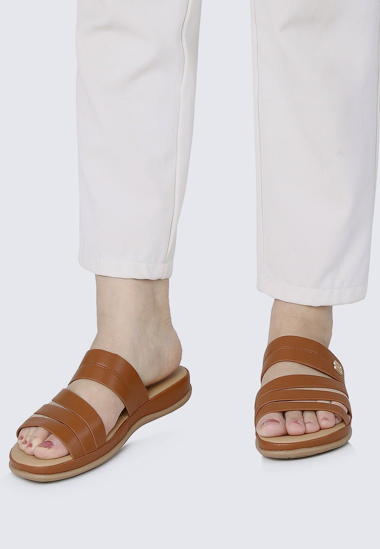 Walk Lite Comfy Sandals In BrownShoes - myballerine