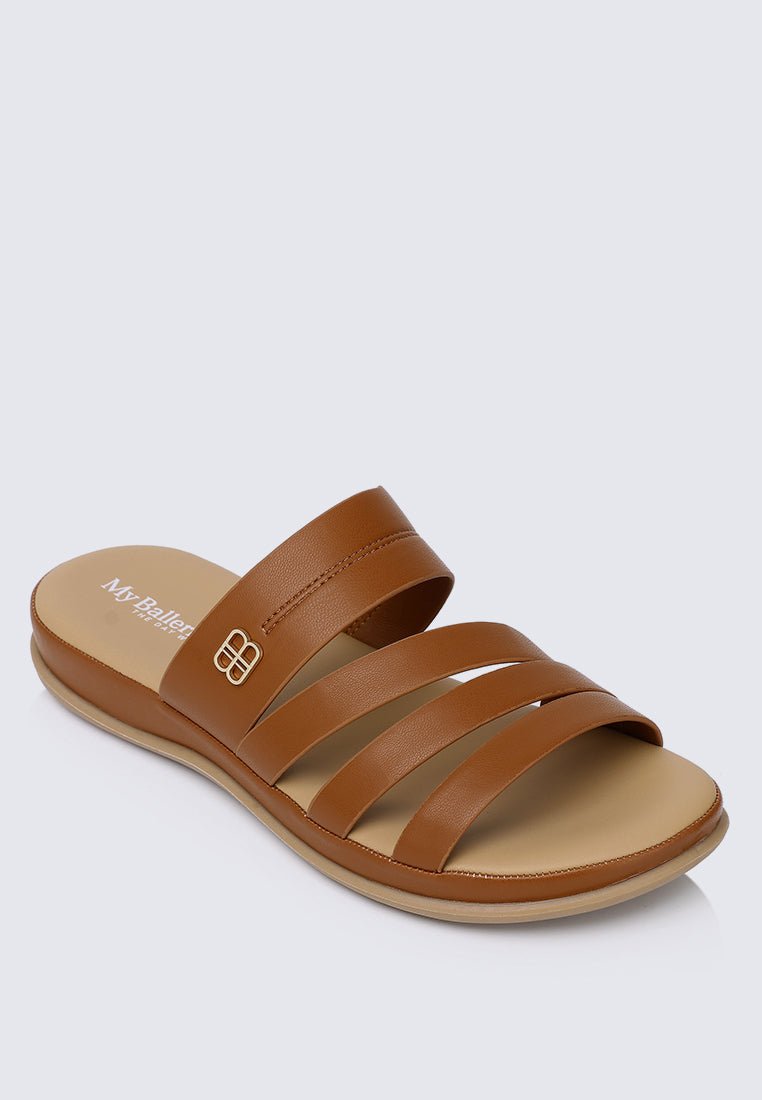 Walk Lite Comfy Sandals In BrownShoes - myballerine