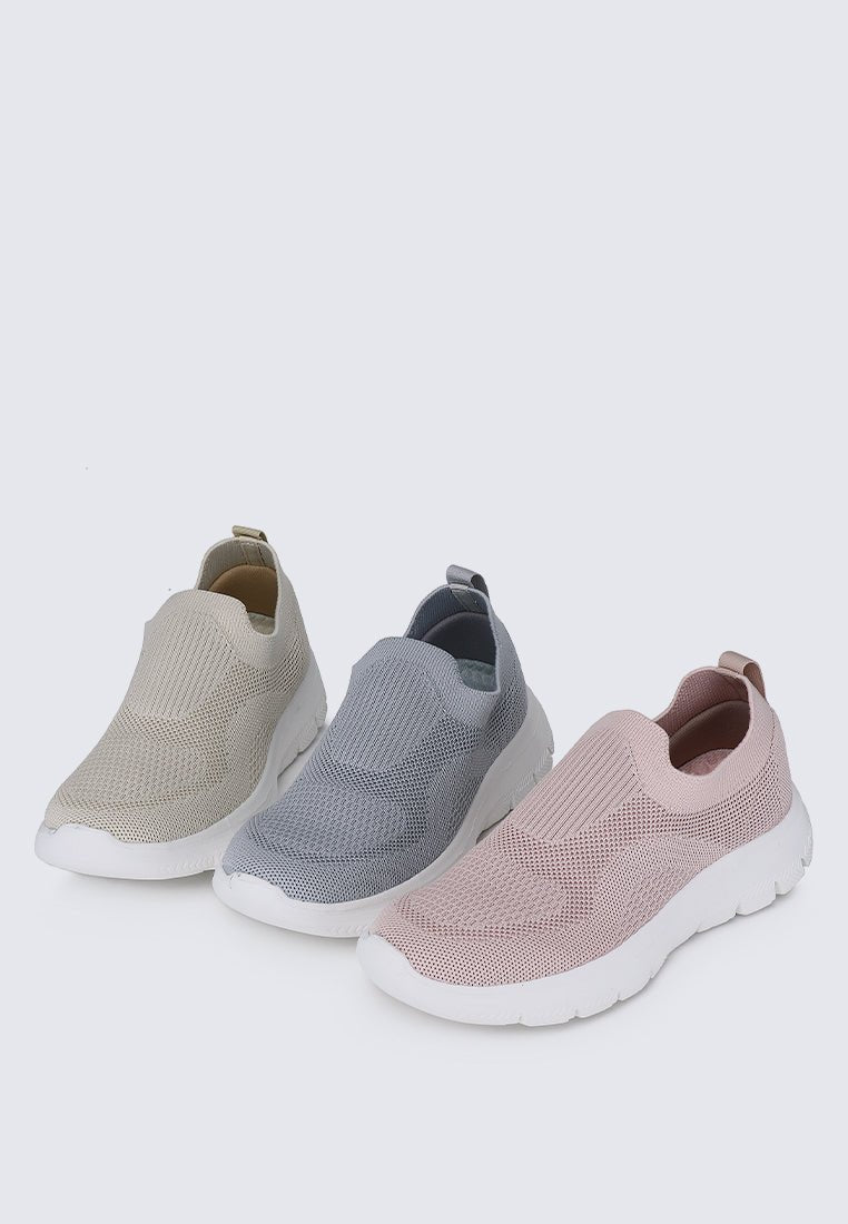 WalkEase Comfy Sneakers In BeigeShoes - myballerine