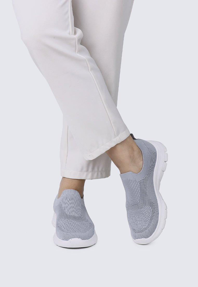 WalkEase Comfy Sneakers In GreyShoes - myballerine