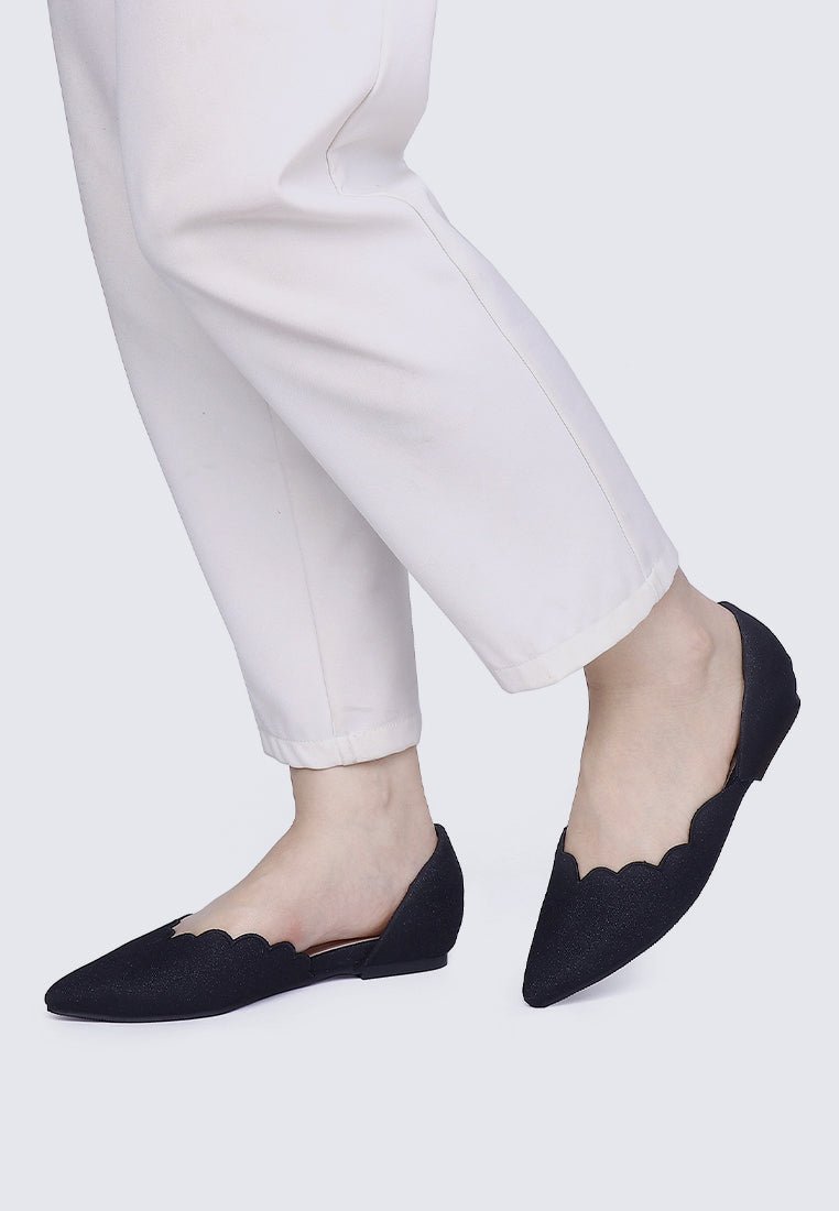 Wanisha Comfy Ballerina In BlackShoes - myballerine