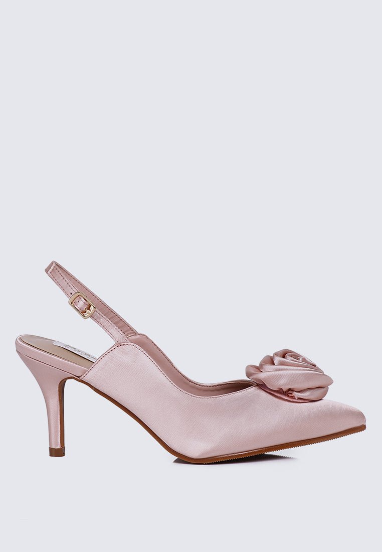 Whispers Of Petals Comfy Heels In Dusty PinkShoes - myballerine