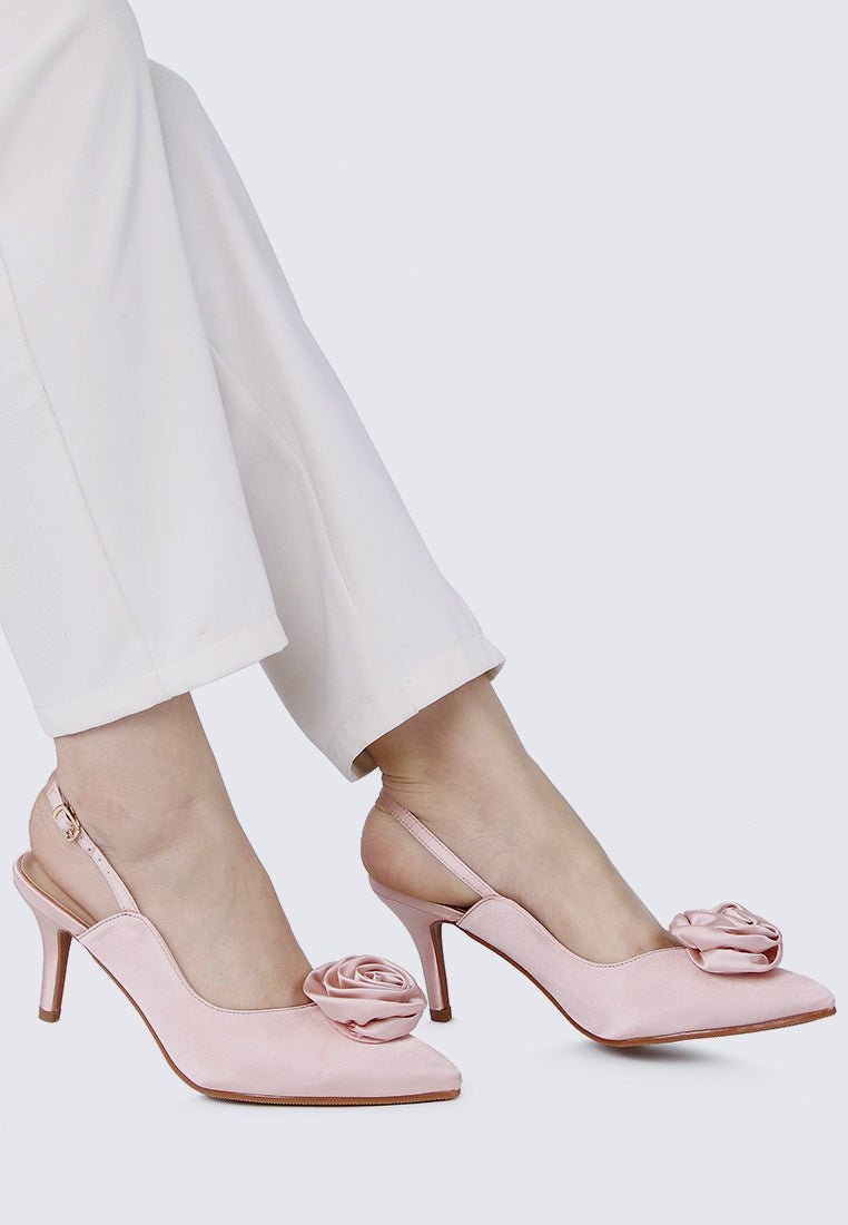 Whispers Of Petals Comfy Heels In Dusty PinkShoes - myballerine