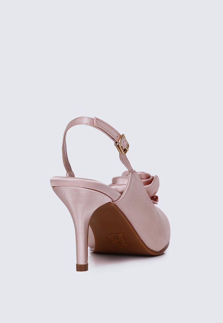 Whispers Of Petals Comfy Heels In Dusty PinkShoes - myballerine