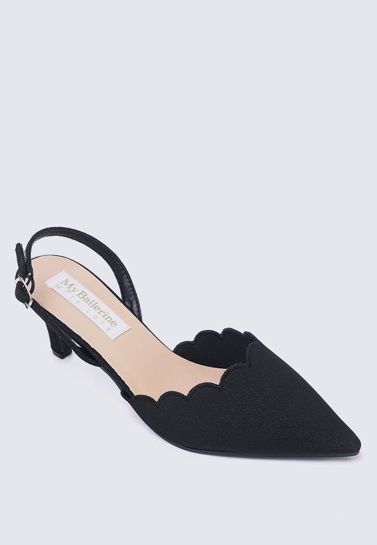 Yolanda Comfy Heels In Black - myballerine