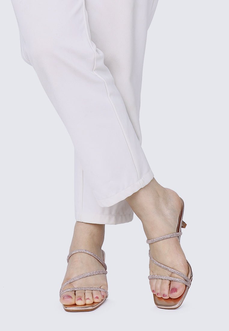 Zizura Comfy Heels In Rose GoldShoes - myballerine