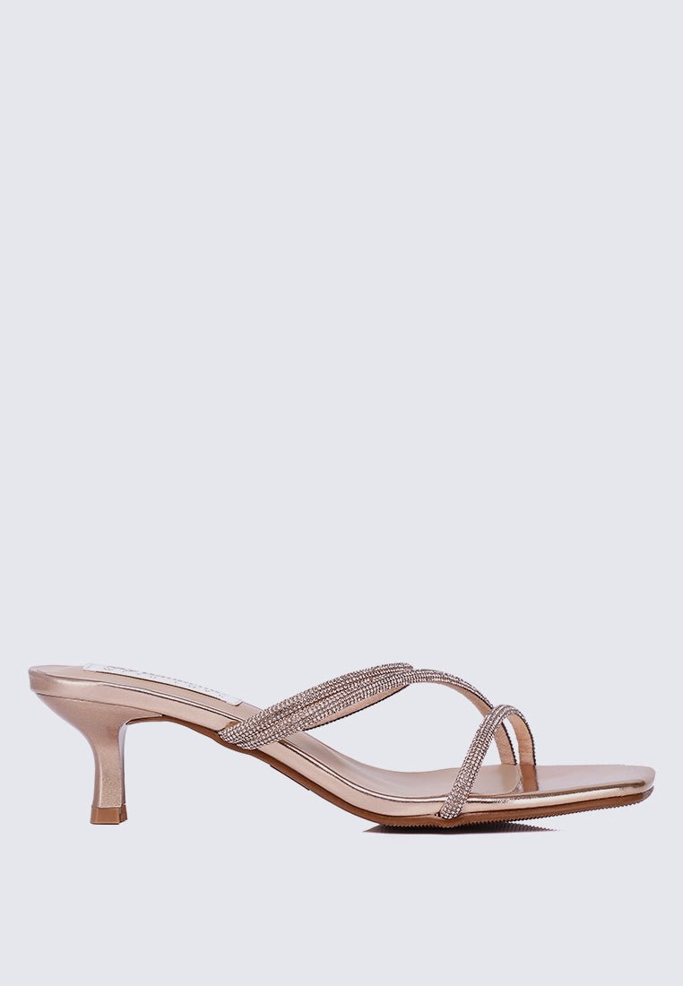 Zizura Comfy Heels In Rose GoldShoes - myballerine