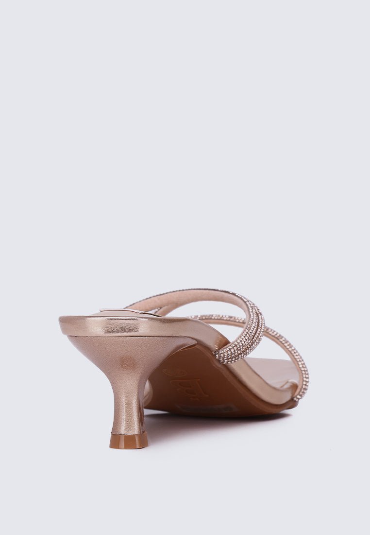 Zizura Comfy Heels In Rose GoldShoes - myballerine