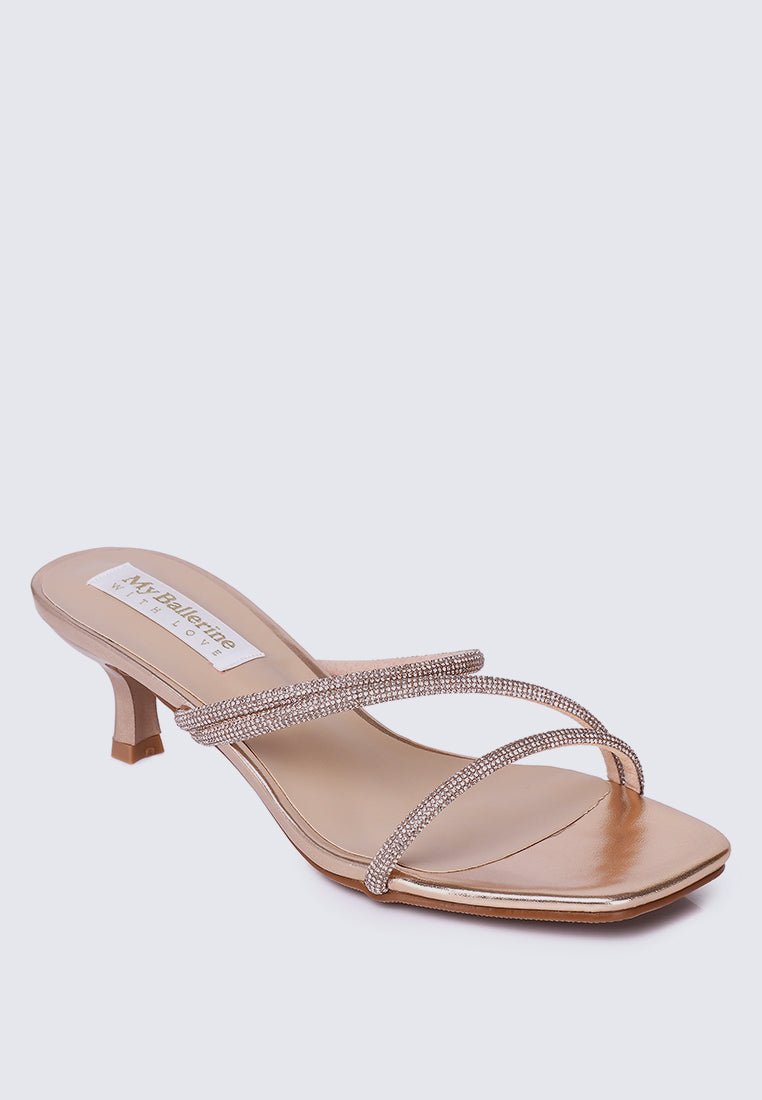 Zizura Comfy Heels In Rose GoldShoes - myballerine