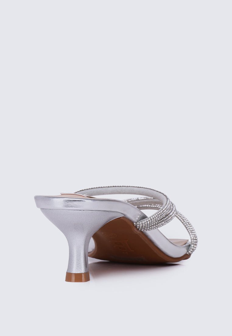 Zizura Comfy Heels In SilverShoes - myballerine