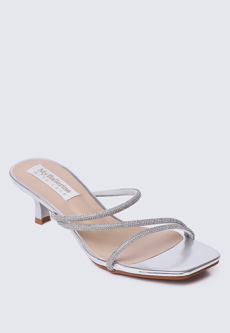 Zizura Comfy Heels In SilverShoes - myballerine